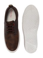Shop Men Brown Lace Up Trendy All Day Comfortable Lightweight Sneakers Casual Outfit Shoes Online.