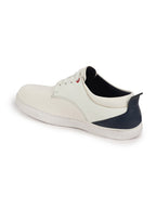 Shop Men White Lace Up Trendy All Day Comfortable Lightweight Sneakers Casual Outfit Shoes Online.