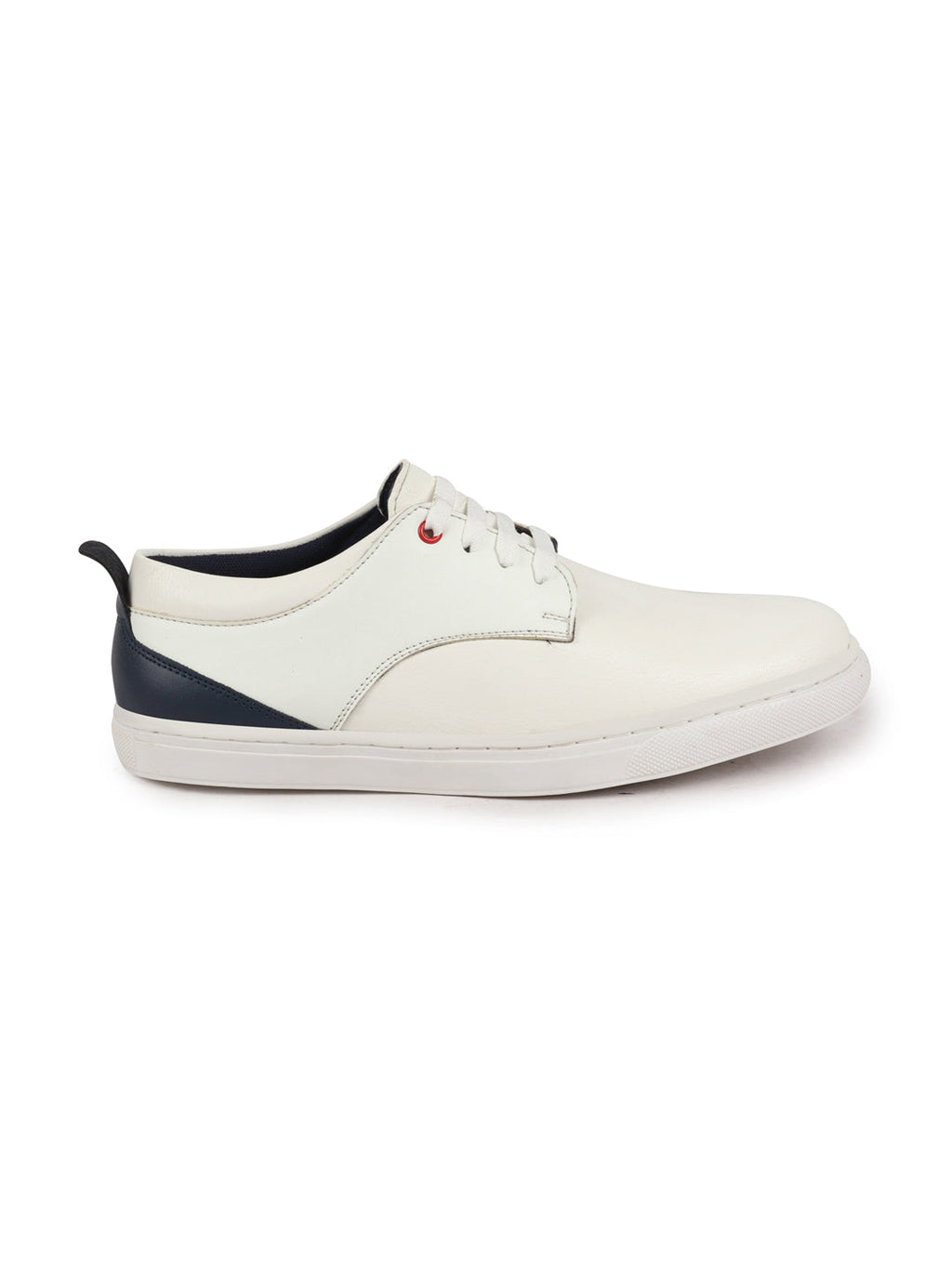 Shop Men White Lace Up Trendy All Day Comfortable Lightweight Sneakers Casual Outfit Shoes Online.