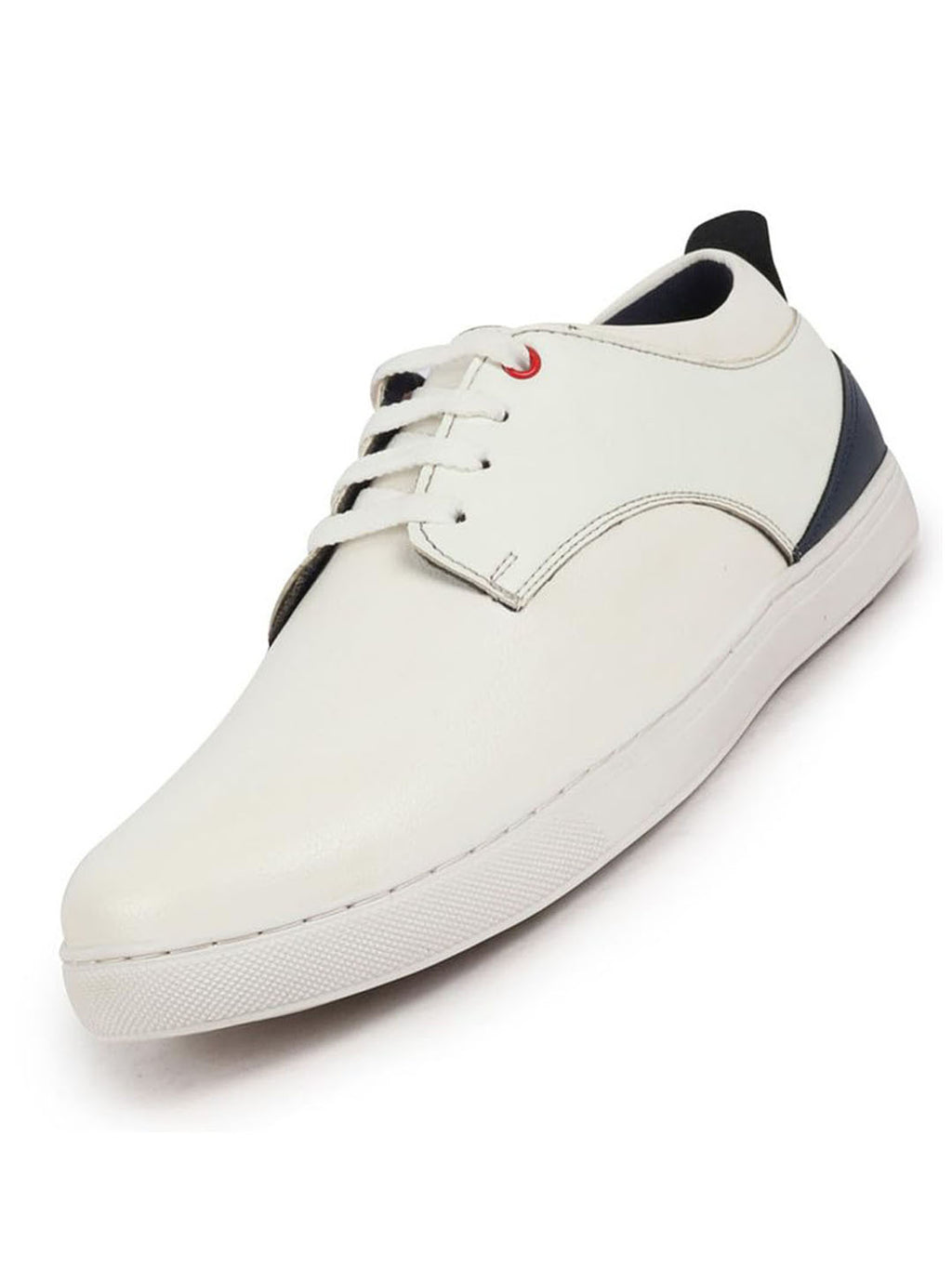 Shop Men White Lace Up Trendy All Day Comfortable Lightweight Sneakers Casual Outfit Shoes Online.