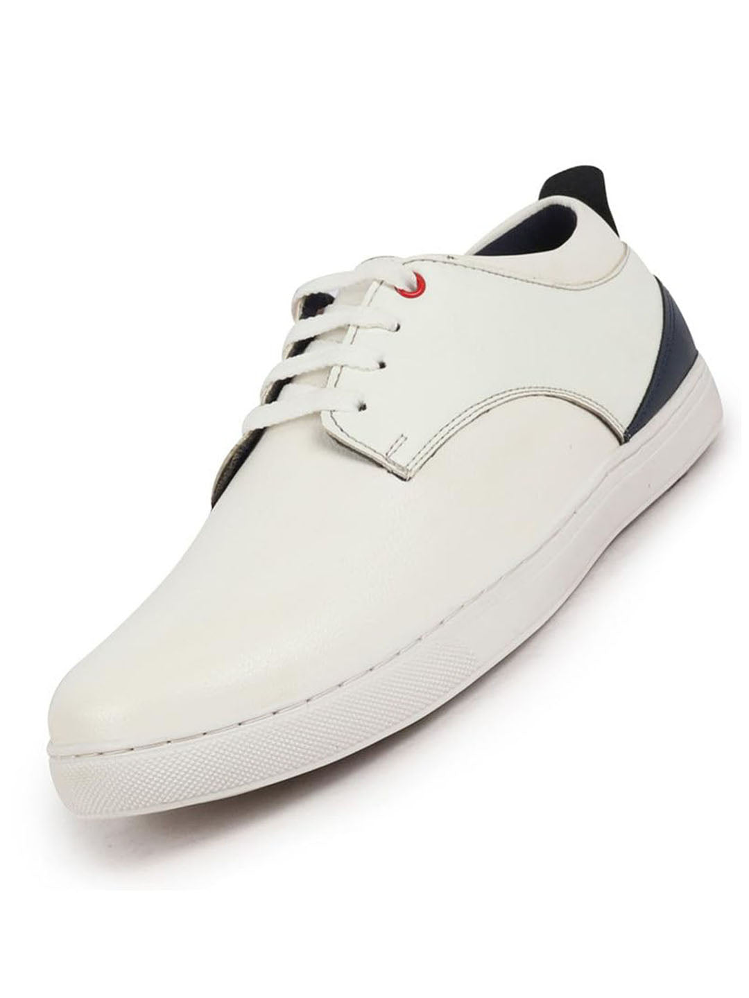 Shop Men White Lace Up Trendy All Day Comfortable Lightweight Sneakers Casual Outfit Shoes Online.