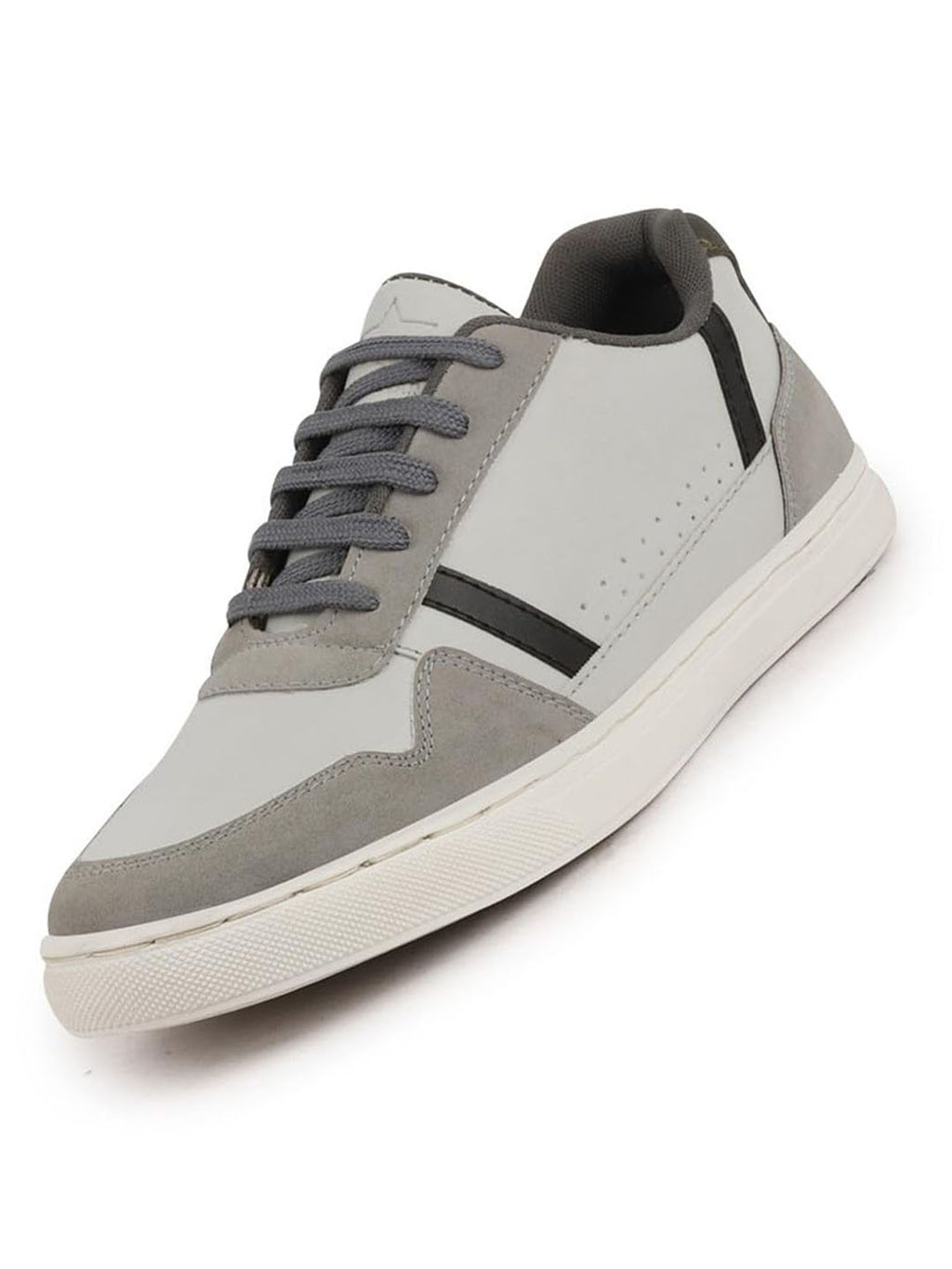 Shop Men Grey Stylish Colorblocked Low Top Lace Up Breathable Sneaker Shoes|Comfort|Low Ankle|Casual Outfit Shoe Online.