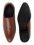 Men Tan Formal Office Meeting Slip On Shoes
