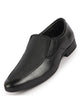 Men Black Formal Office Meeting Textured Slip On Shoes