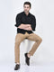 men brown formal office meeting slip on shoes
