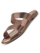 Women Copper Glossy Flat Slip On Open Toe Ethnic Slippers|Slippers For Sangeet Mehendi|Festive|Wedding