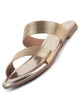 Women Golden Glossy Flat Slip On Open Toe Ethnic Slippers|Slippers For Sangeet Mehendi|Festive|Wedding