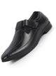 Men Black Genuine Leather Broad Feet Breathable Slip On Adjustable Strap Peshawari Shoe Style Sandals|Work Wear|Formal Office Wear