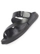 Men Black Toe Ring Kolhapuri Adjustable Strap Slip On Outdoor Slippers|Anti Skid Sole Sandals|PU PAD Insole