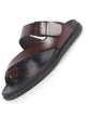 Men Brown Toe Ring Kolhapuri Adjustable Strap Slip On Outdoor Slippers|Anti Skid Sole Sandals|PU PAD Insole