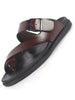 Men Brown Toe Ring Kolhapuri Adjustable Strap Slip On Outdoor Slippers|Anti Skid Sole Sandals|PU PAD Insole