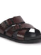 Men Brown Open Toe Multi Adjustable Strap Ethnic Slip On Sandals|Anti-Skid Sole Slippers|Memory Cushion Insole