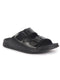 Men Black Open Toe Multi Adjustable Strap Ethnic Kurta Slip On Sandals|Anti-Skid Sole Slippers|Memory Cushion Insole