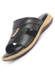 Men Black Open Toe Broad Feet Lightweight Summer Slip On Slippers|Dress Sandals Slip On|Anti Skid Sole