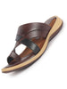 Men Brown Toe Ring Broad Feet Criss Cross Design Summer Slip On Slippers|Dress Sandals Slip On|Anti Skid Sole
