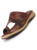 Men Tan Toe Ring Broad Feet Criss Cross Design Summer Slip On Slippers|Dress Sandals Slip On|Anti Skid Sole