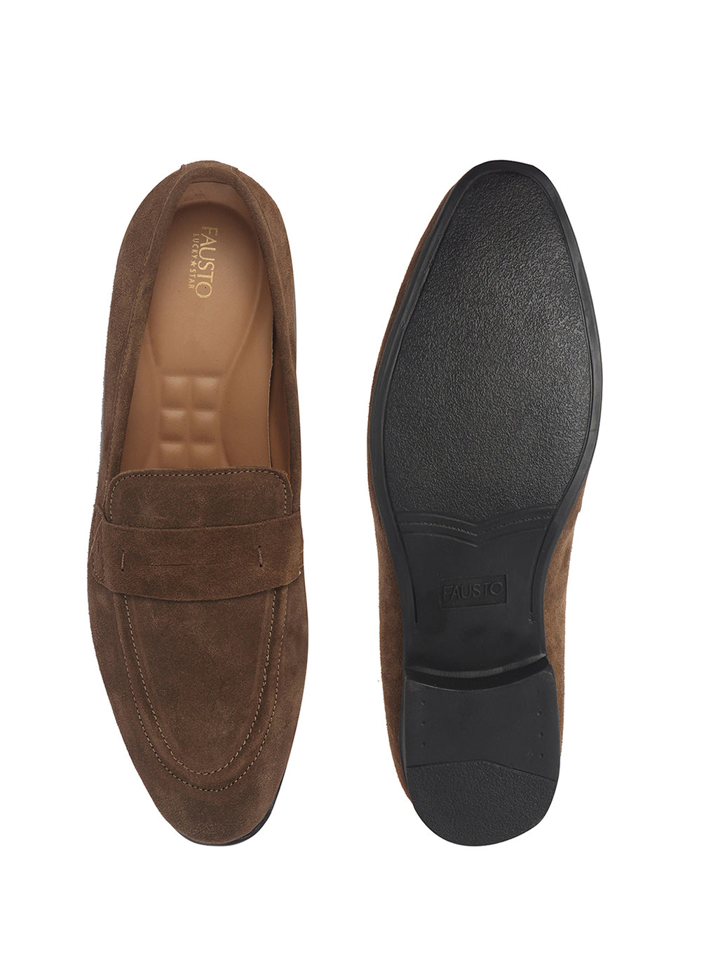 men olive suede leather outdoor penny loafer shoes