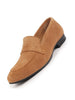 Men Tan Suede Leather Penny Loafer Shoes
