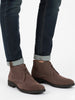 Men Brown Suede Leather High Ankle Lace Up Chukka Boots