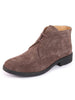 Men Brown Suede Leather High Ankle Lace Up Chukka Boots