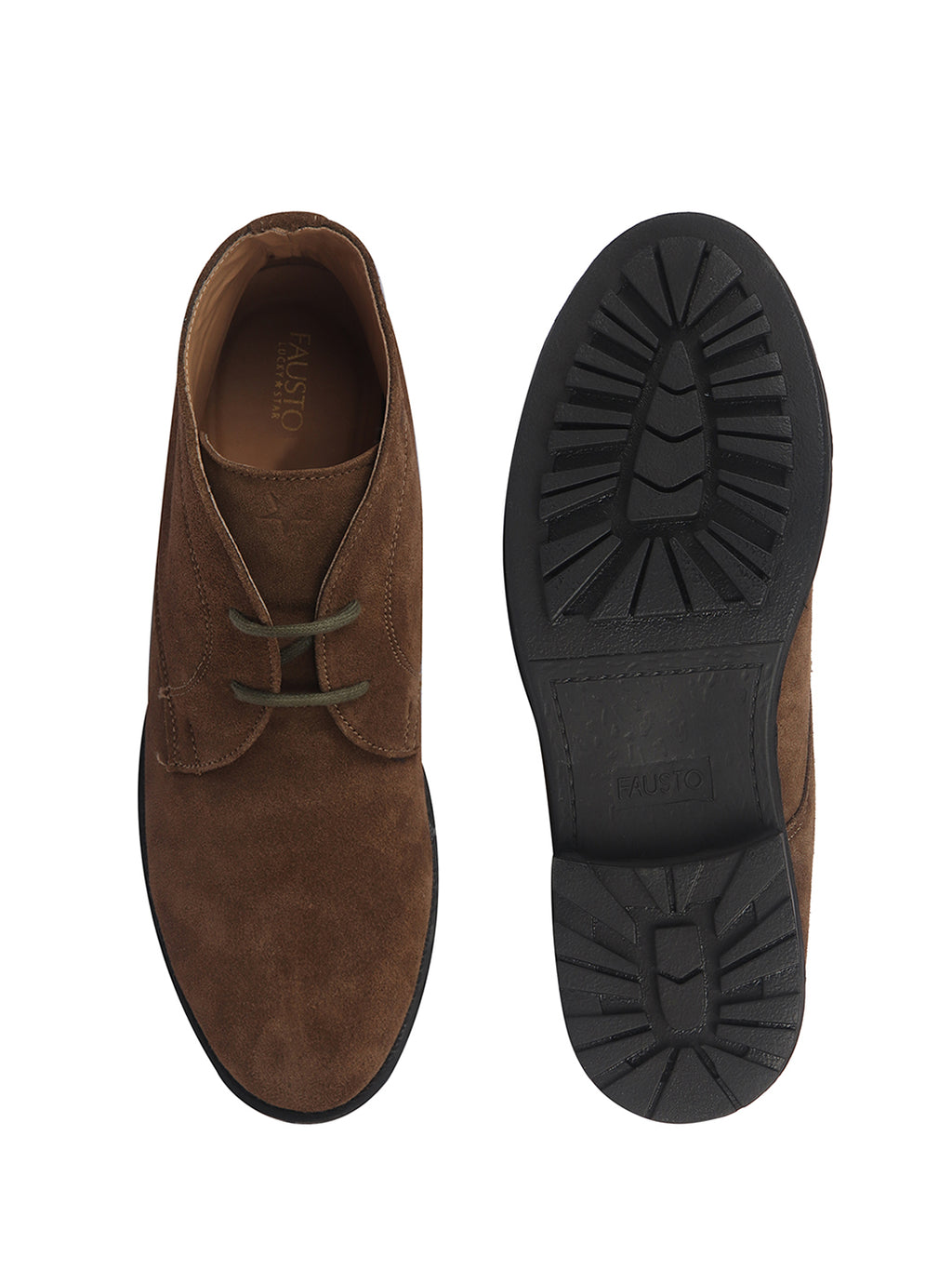 Shop Men Olive Green Suede Leather High Ankle Lace Up Chukka Boots Online.