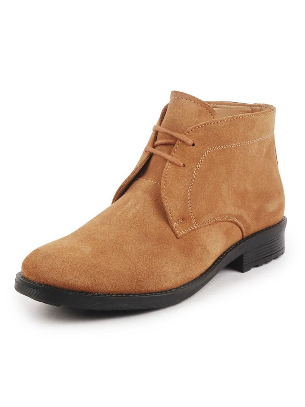 Shop Men Tan Suede Leather High Ankle Lace Up Chukka Boots Online.