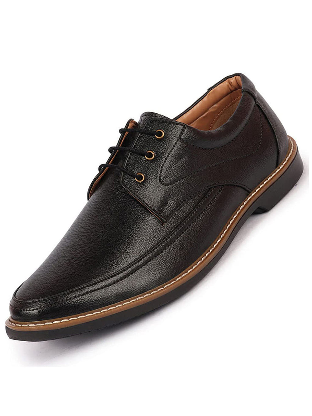 Shop Men Black Formal Lace-Up Derby Uniform Dress Shoes Online.