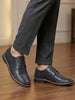Men Navy Blue Formal Lace-Up Derby Uniform Dress Shoes