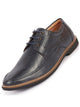 Men Navy Blue Formal Lace-Up Derby Uniform Dress Shoes