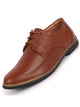 Men Tan Formal Lace-Up Derby Uniform Dress Shoes
