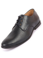 Shop Men Navy Blue Pattern Design Formal/Office Lace Up Shoes Online.