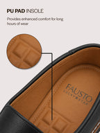men black formal superior comfort slip on shoes