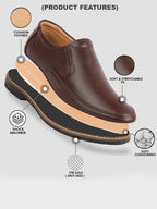 Shop Men Brown Formal Superior Comfort Slip On Shoes Online.