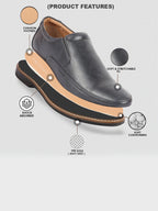 Shop Men Navy Blue Formal Superior Comfort Slip On Shoes Online.