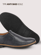 men navy blue formal superior comfort slip on shoes