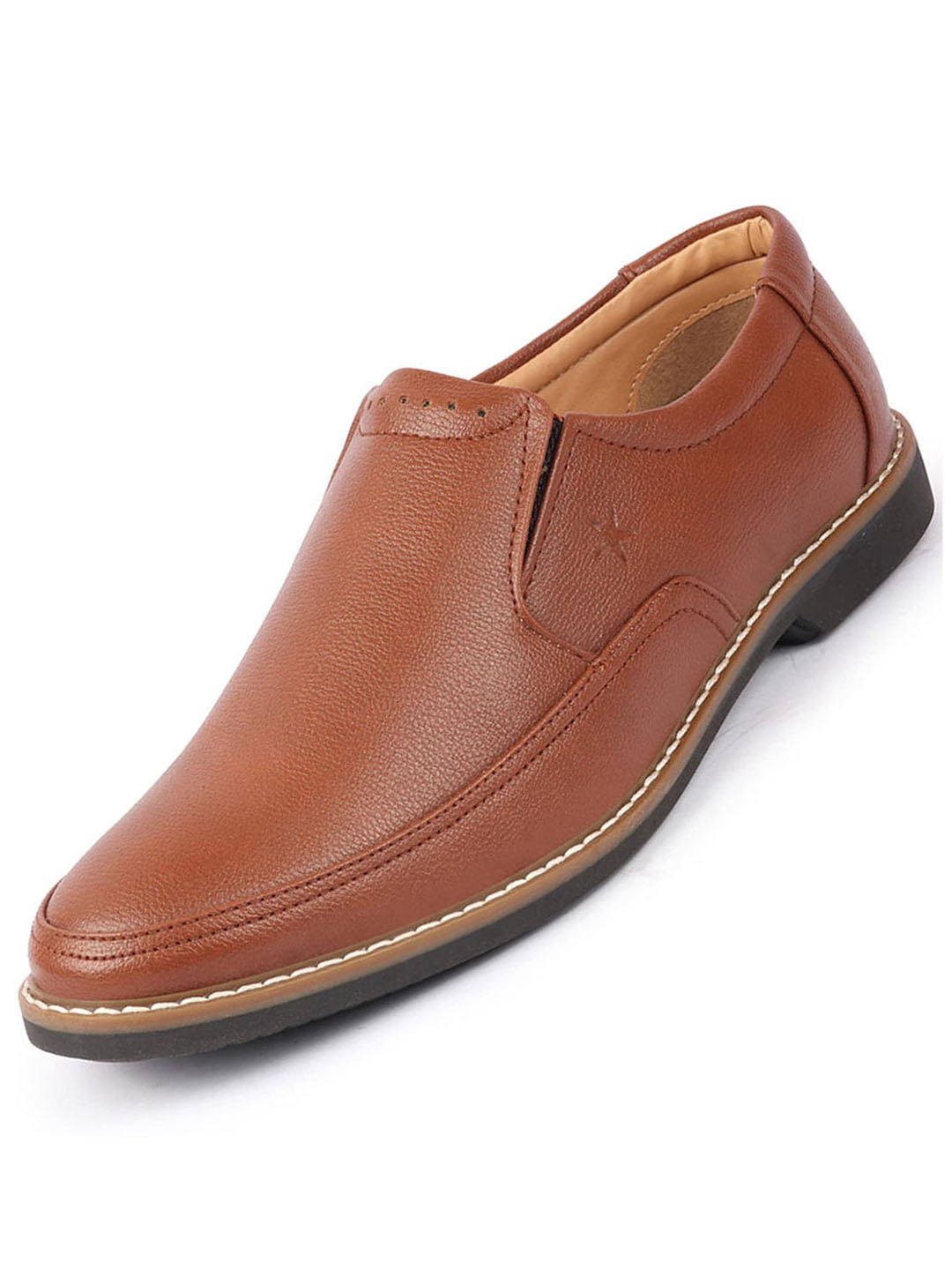 Shop Men Tan Formal Superior Comfort Slip On Shoes Online.