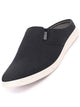 Men Black Casual Back Open Canvas Stylish Slip On Shoes