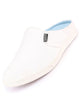 Men White Casual Back Open Canvas Stylish Slip On Shoes