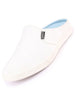 Men White Casual Back Open Canvas Stylish Slip On Shoes