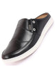 Men Grey Casual Back Open Classic Slip On Shoes