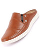Men Tan Casual Back Open Classic Slip On Shoes