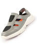 Men Grey Hook and Loop Breathable Back Strap Ultra Lightweight Sports Shoe Style Sandals