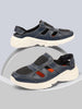 Men Navy Blue Hook and Loop Breathable Back Strap Ultra Lightweight Sports Shoe Style Sandals