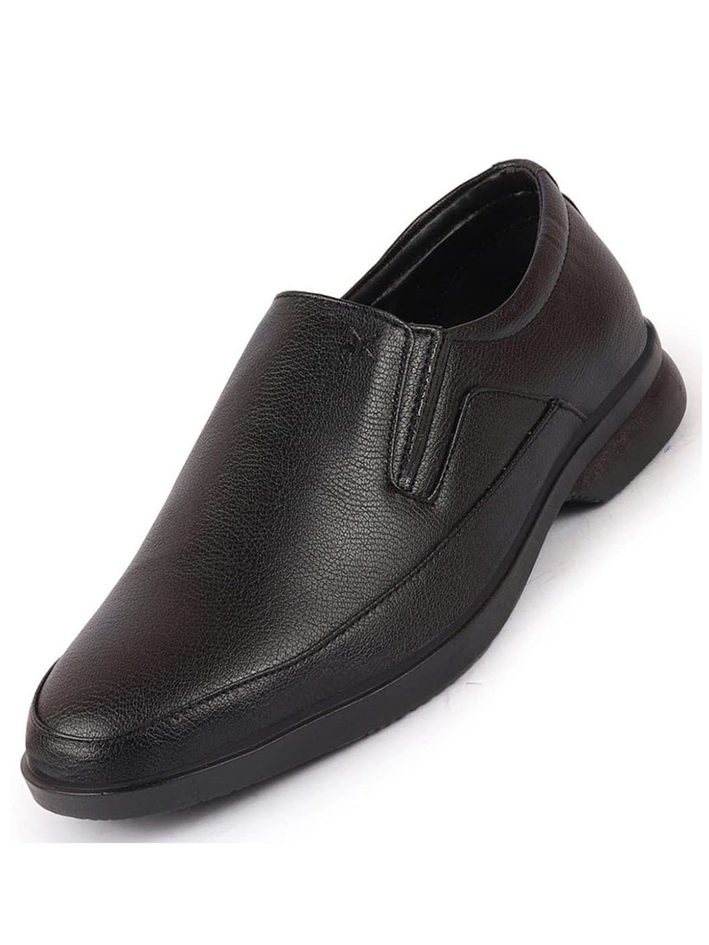 Shop Men Black Formal Outdoor Office Slip On Shoes Online.