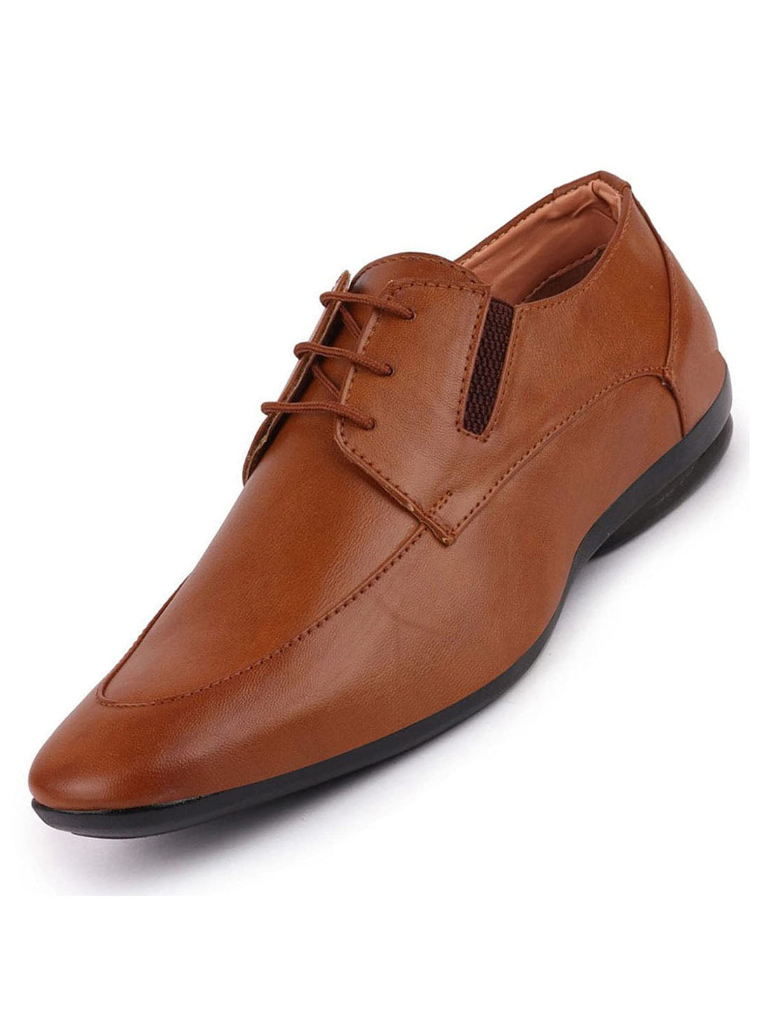 Shop Men Tan Formal Lace-Up Derby Shoes Online.