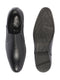 Men Black Genuine Leather Formal Office Pointed Toe Slip On Shoes with Comfort EVA Pad Insole