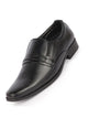Men Black Genuine Leather Formal Office Work Round Toe Slip On Shoes with Comfort EVA Pad Insole