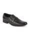Men Black Genuine Leather Formal Office Work Round Toe Slip On Shoes with Comfort EVA Pad Insole
