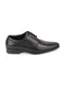 Men Black Genuine Leather Formal Office Work Round Toe Derby Lace Up Shoes with Comfort EVA Pad Insole