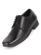 Men Black Genuine Leather Formal Office Work Broad Feet Derby Lace Up Shoes with Comfort EVA Pad Insole